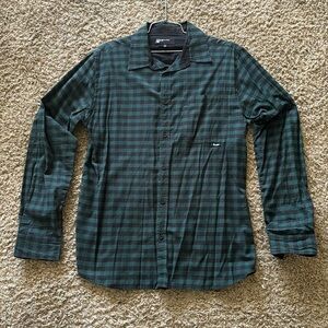 Fourstar Clothing Guy Mariano Signature Green Black Plaid Button Up Mens Size XL